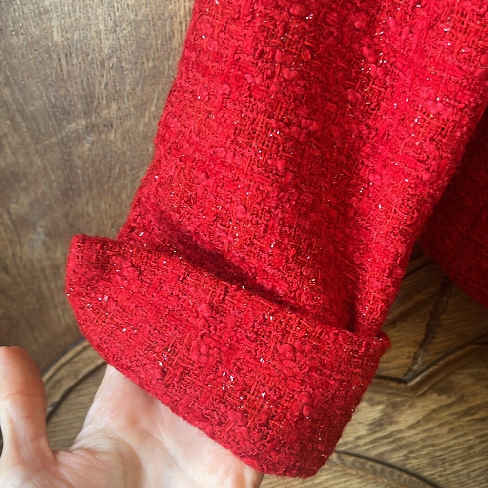 Juliana Collezione Red Tweed Jacket - Picture 5 of 11